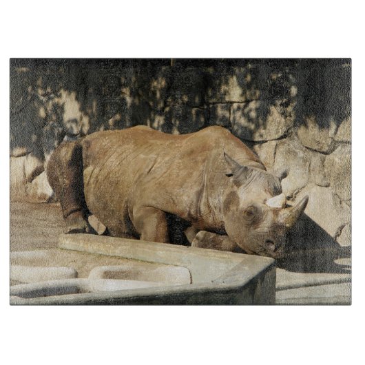 Schlafende Rhino Schneidebrett (Vorderseite)