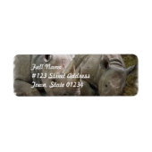 Schlafende Rhinos Mailing Labels (Vorne)