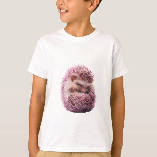Schlafende rosa Igel Illustration Kinder T-Shirt
