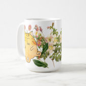 Schlafende rote Katze Kaffeetasse (Vorderseite Links)