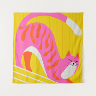 Schlafende Schnurrhaare Wandteppich