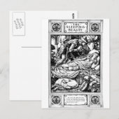 schlafende Schönheitsbilder Postkarte (Vorne/Hinten)