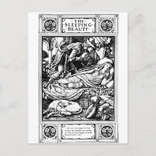 schlafende Schönheitsbilder Postkarte (Vorderseite)