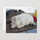 Schlafende Schweine Figurine Postkarte (Vorne/Hinten)