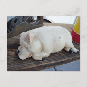 Schlafende Schweine Figurine Postkarte