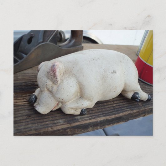 Schlafende Schweine Figurine Postkarte (Vorderseite)