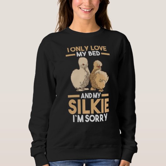 Schlafende Silkie Chicken Sweatshirt (Vorderseite)