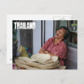 Schlafende Thai Frau Postkarte (Vorne/Hinten)