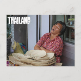 Schlafende Thai Frau Postkarte