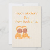 Schlafende Twins Glückliche Muttertagskarte Feiertagskarte (Vorderseite)