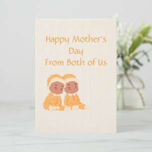 Schlafende Twins Glückliche Muttertagskarte Feiertagskarte