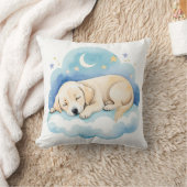 Schlafende Welpe Labrador Boho Name Kinderzimmer P Kissen (Decke)