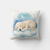 Schlafende Welpe Labrador Boho Name Kinderzimmer P Kissen (Vorderseite)