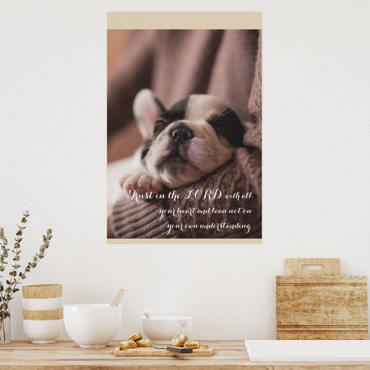 Schlafende Welpen, christliches Poster (Küche)