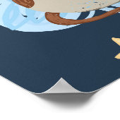 Schlafende Welpen: gutes Nachtmuster Poster (Ecke)