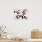 Schlafende Welpen mit Korgi Poster (Küche)