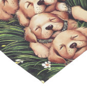 Schlafende Welpen Tischläufer (Ecke)