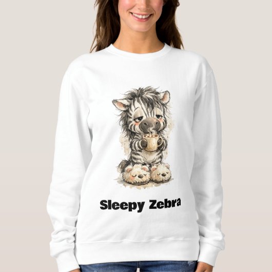 Schlafende Zebra Sweatshirt (Vorderseite)