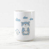 Schlafender Bär mit träumerischen Wolken Kaffeetasse (Mittel)