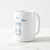 Schlafender Bär mit träumerischen Wolken Kaffeetasse (VorderseiteRechts)