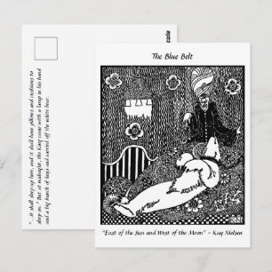 Schlafender Bär und König von Arabien Vintage-Zeic Postkarte