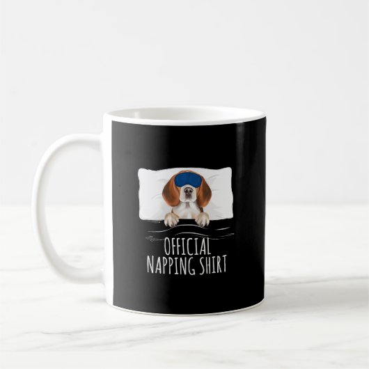 Schlafender Beagle Hund Offiziell Napping/Funny Be Kaffeetasse (Links)