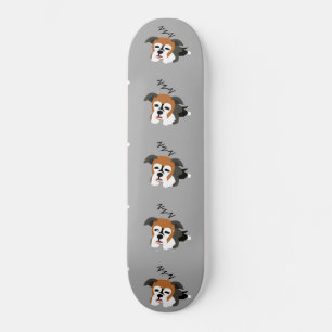 Schlafender Boxerhund Welpe Tierliebhaber ZZZ Haus Skateboard