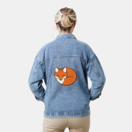 Schlafender Cartoon Fox Jeansjacke