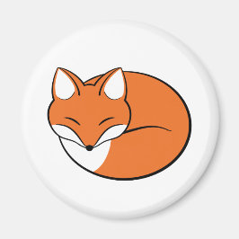 Schlafender Cartoon Fox Magnet