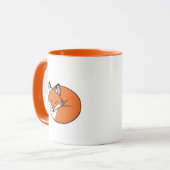 Schlafender Cartoon Fox Tasse (Vorderseite Links)