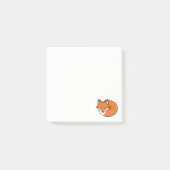 Schlafender Cartoon-Fuchs Post-it Klebezettel (Vorderseite)
