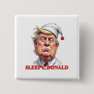 Schlafender Donald – Eine subtile politische Karik Button