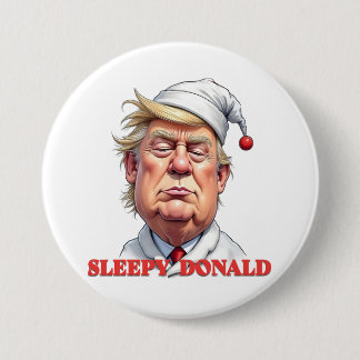 Schlafender Donald – Eine subtile politische Karik Button