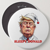 Schlafender Donald – Eine subtile politische Karik Button (Vorne & Hinten)