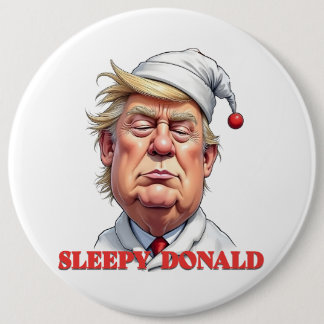 Schlafender Donald – Eine subtile politische Karik Button