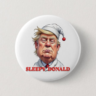 Schlafender Donald – Eine subtile politische Karik Button