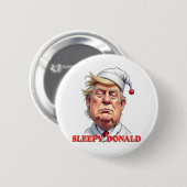 Schlafender Donald – Eine subtile politische Karik Button (Vorne & Hinten)