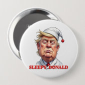 Schlafender Donald – Eine subtile politische Karik Button (Vorne & Hinten)