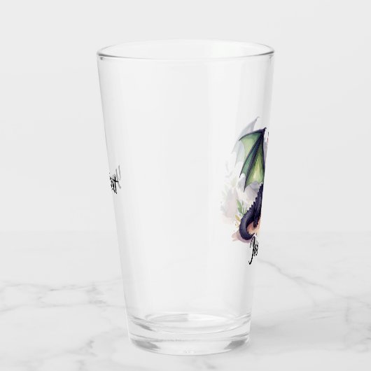 Schlafender Drache mit grünen Flügeln  Glas (Rechts)