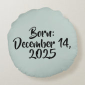 Schlafender Drache mit grünen Flügeln  Rundes Kissen (Rückseite)