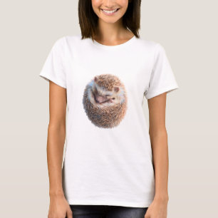 Schlafender eingerollter Igel Illustration Frauen T-Shirt