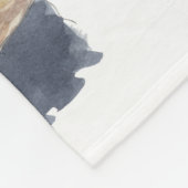 Schlafender Eisbär, Aquarellkunst Fleecedecke (Ecke)