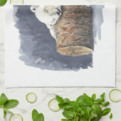 Schlafender Eisbär, Aquarellkunst Geschirrtuch (Gefaltet)