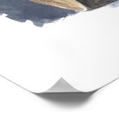 Schlafender Eisbär, Aquarellkunst Poster (Ecke)