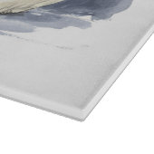 Schlafender Eisbär, Aquarellkunst Schneidebrett (Ecke)