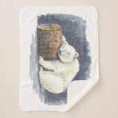 Schlafender Eisbär, Aquarellkunst Sherpadecke (Vorderseite)