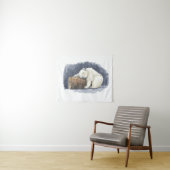 Schlafender Eisbär, Aquarellkunst Wandteppich (Beispiel (Horizontal))