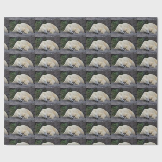 Schlafender Eisbär Geschenkpapier (Flach)