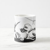 Schlafender Eisbär mit T-Rex Kaffeetasse (Mittel)