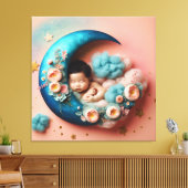 Schlafender Engel - Adventure Kinderzimmer Leinwanddruck (Insitu (Wohnzimmer))